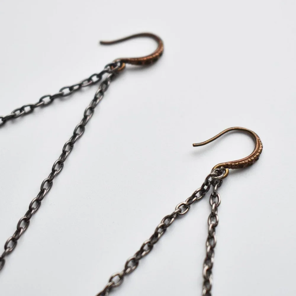 Raw crystal earrings dangle, statement quartz earrings